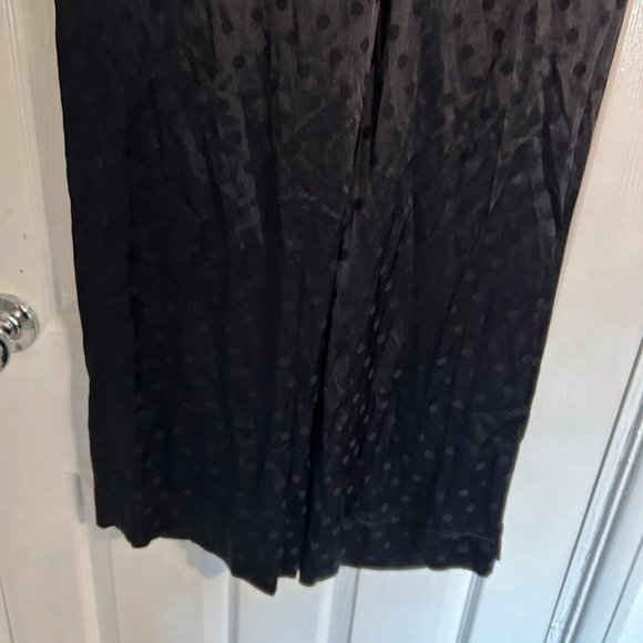 Per Una M&S Womens UK 12 Satin Black Spotted Flared Trousers new - Picture 5 of 6